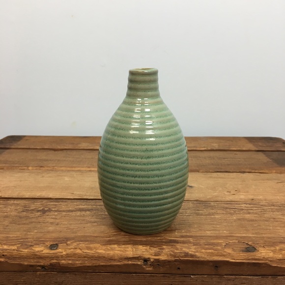 MCM Green Ombre Coiled Gourd Pottery Vase - Picture 6 of 9